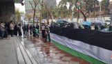 تجمع مردم و دانشجویان در مقابل سفارت ترکیه و مطالبه قطع صادرات به رژیم اشغالگر قدس